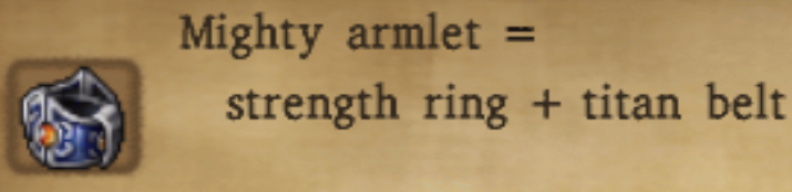 Mighty Armlet Alchemy Recipe